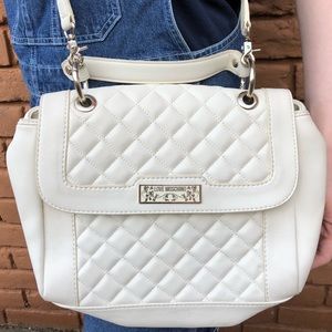 White Quilted Love Moschino Purse